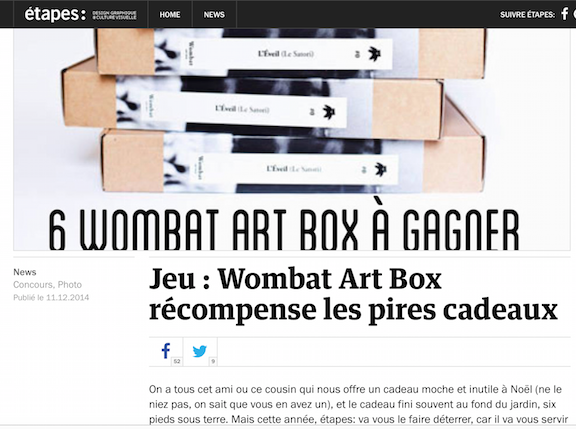 Wombat dans étapes Magazine