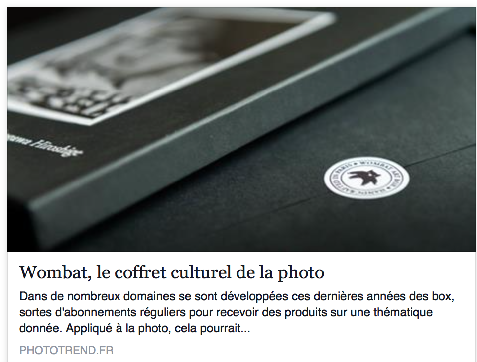 Wombat dans Phototrend