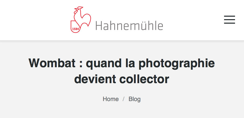 Wombat dans le blog de Hahnemuhle